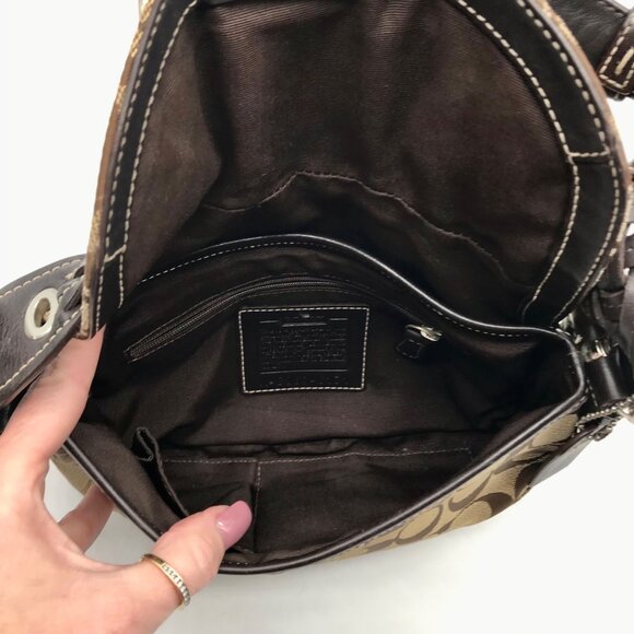 Coach Brown Monogram Canvas Vintage Soho Shoulder Bag  6171 - Picture 10 of 11